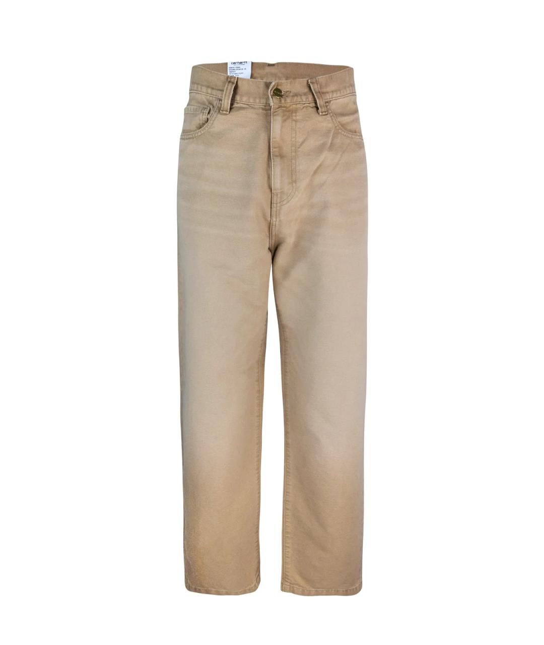 CARHARTT WIP Бежевые хлопковые повседневные брюки, фото 1