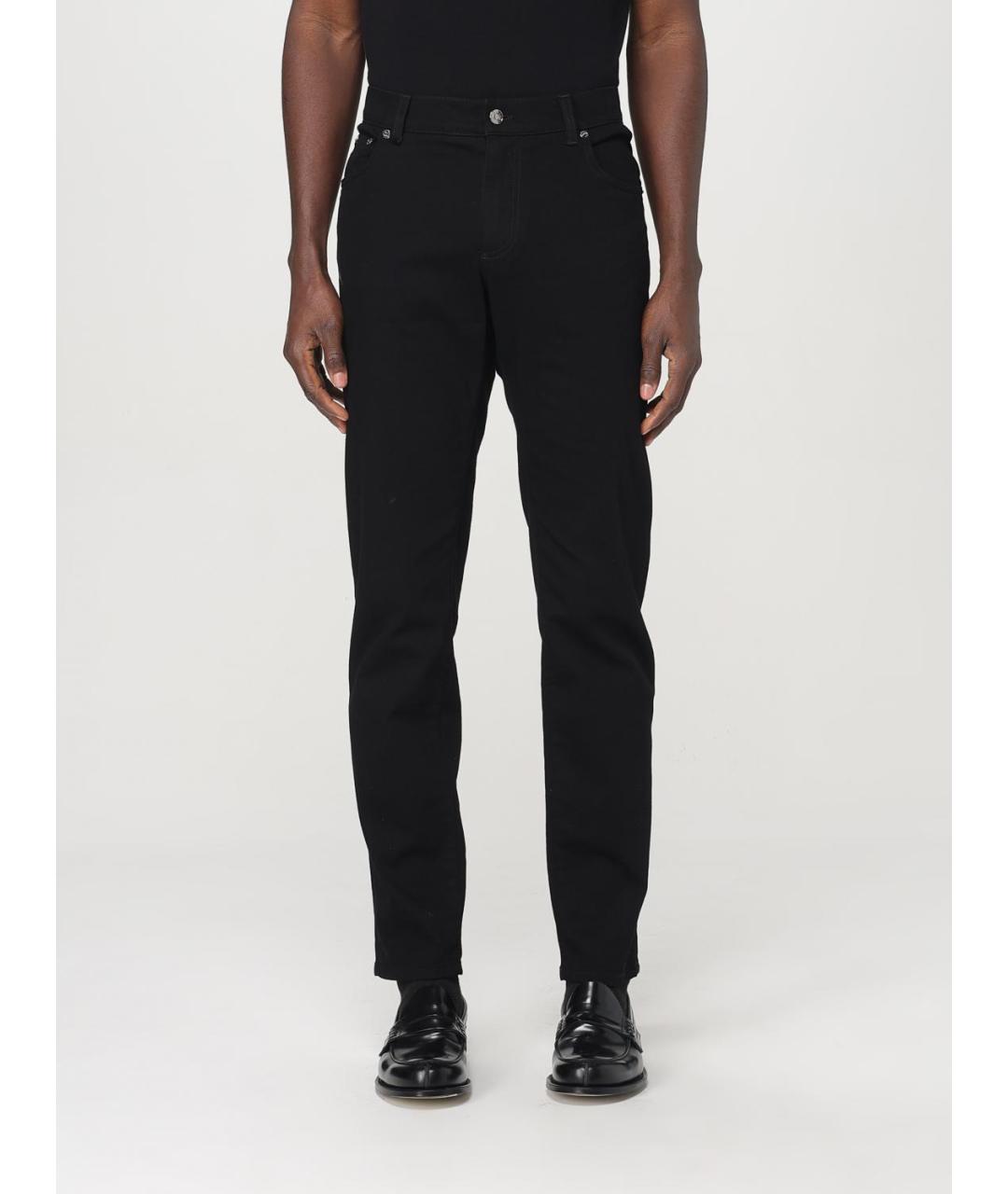 DOLCE&GABBANA Черные хлопко-эластановые прямые джинсы, фото 2