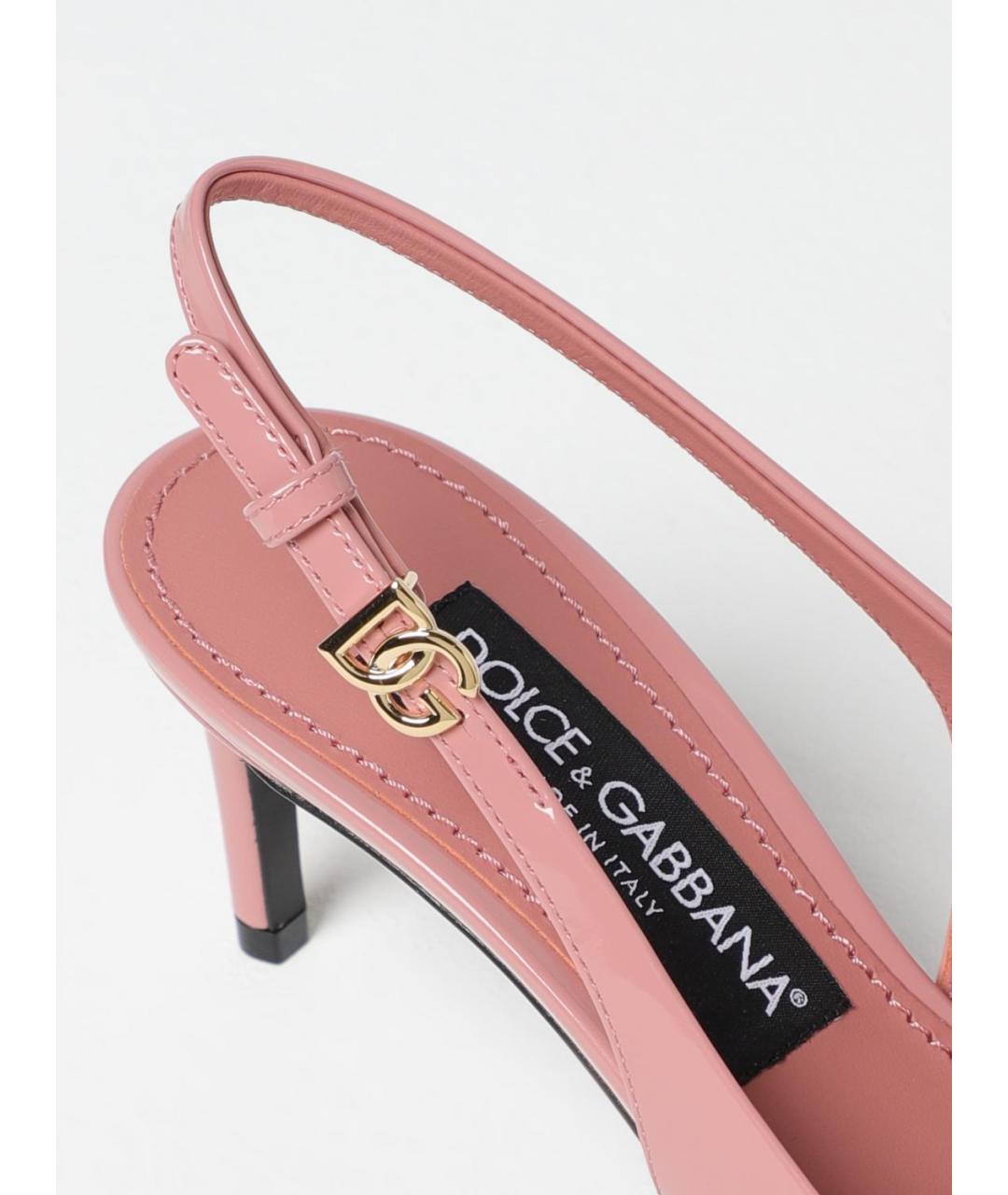 DOLCE&GABBANA Розовые туфли из лакированной кожи, фото 4