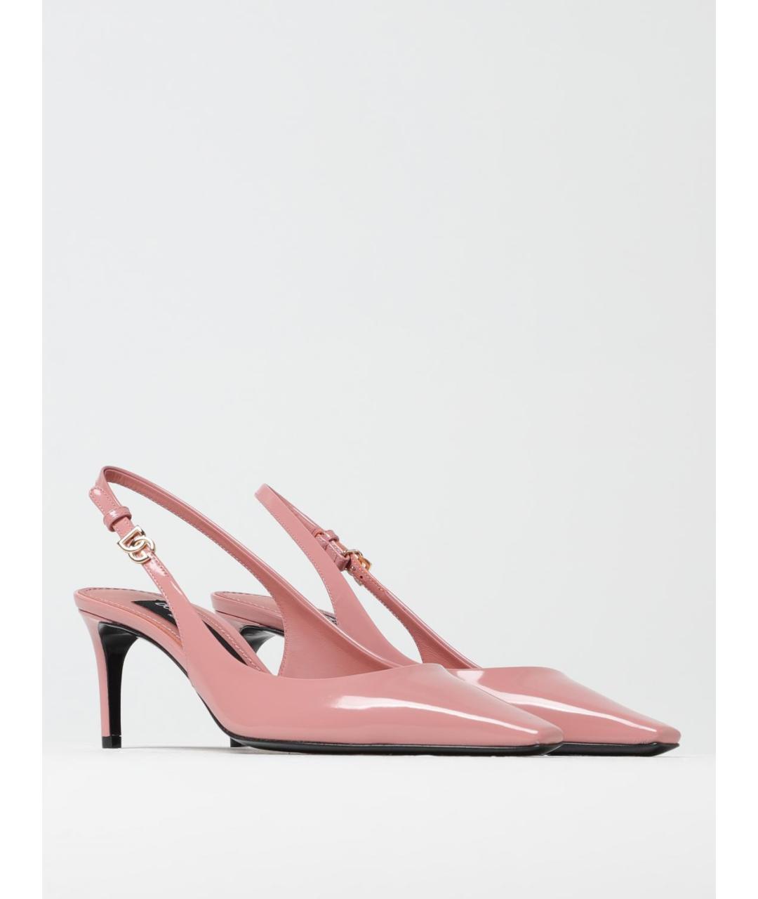 DOLCE&GABBANA Розовые туфли из лакированной кожи, фото 2