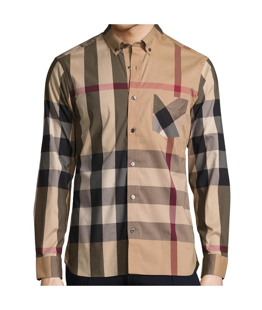 BURBERRY Мульти хлопковая кэжуал рубашка, фото 4