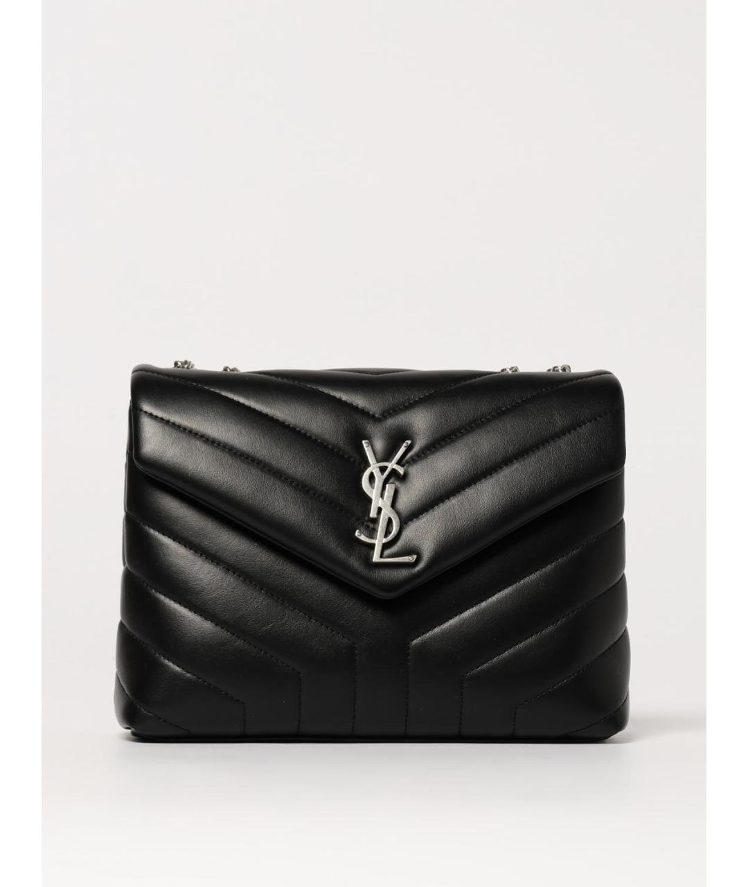 SAINT LAURENT Черная кожаная сумка через плечо, фото 6