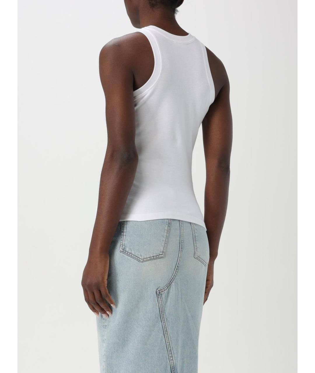 BALMAIN Белая хлопковая майка, фото 4
