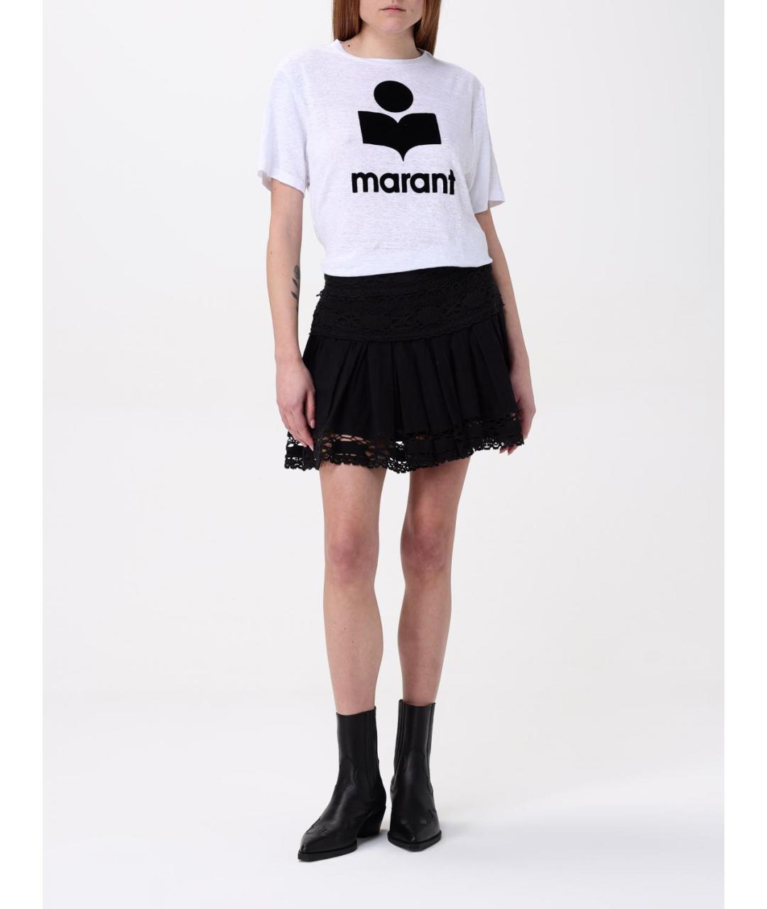 ISABEL MARANT ETOILE Белая льняная футболка, фото 3