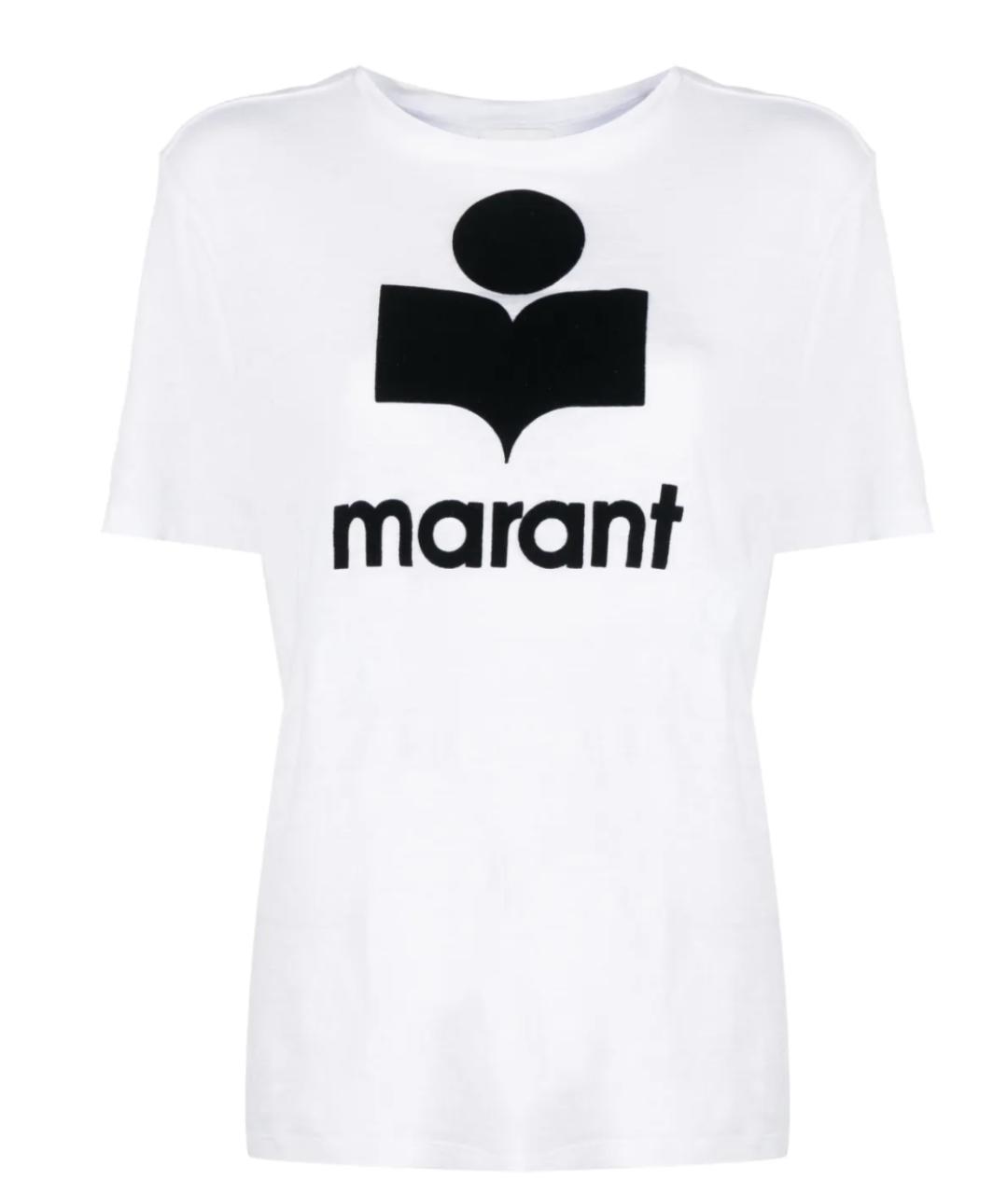 ISABEL MARANT ETOILE Белая льняная футболка, фото 1