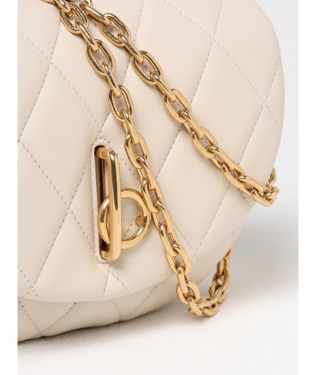 BURBERRY Бежевая кожаная сумка через плечо, фото 4