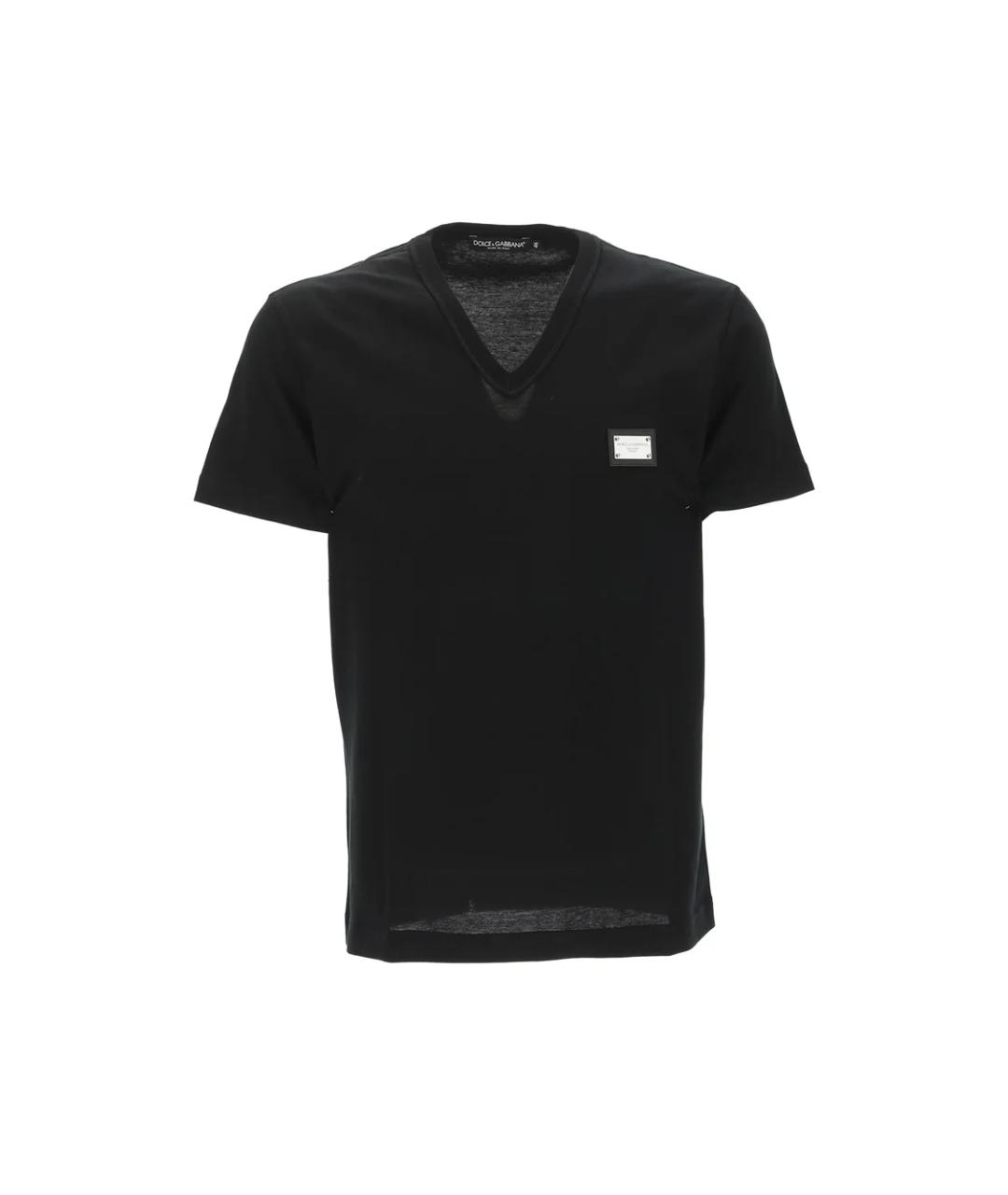 DOLCE&GABBANA Черная хлопковая футболка, фото 1