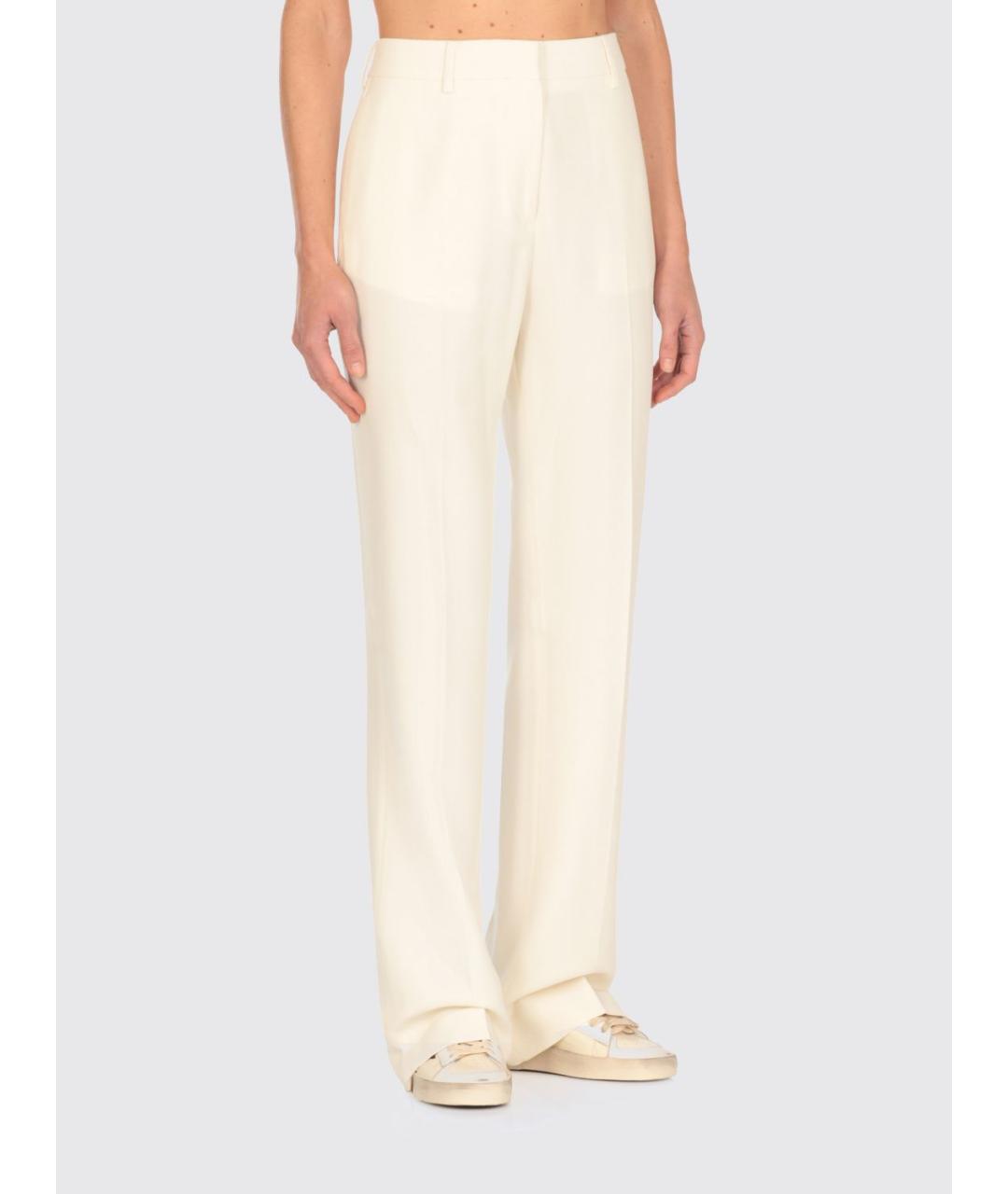 GOLDEN GOOSE DELUXE BRAND Белые прямые брюки, фото 2