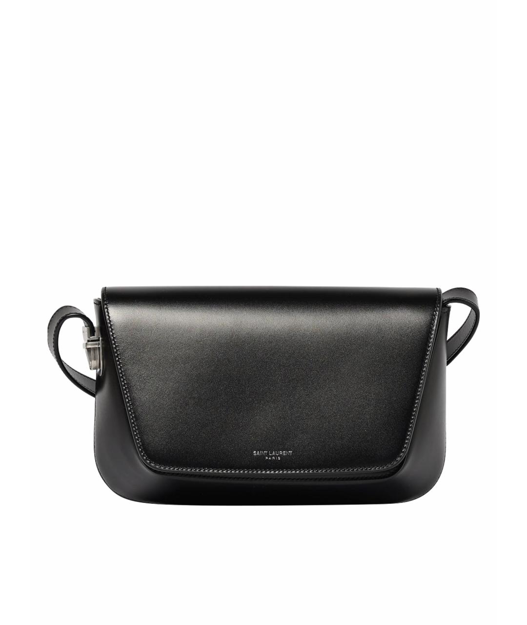 SAINT LAURENT Черная кожаная сумка на плечо, фото 1