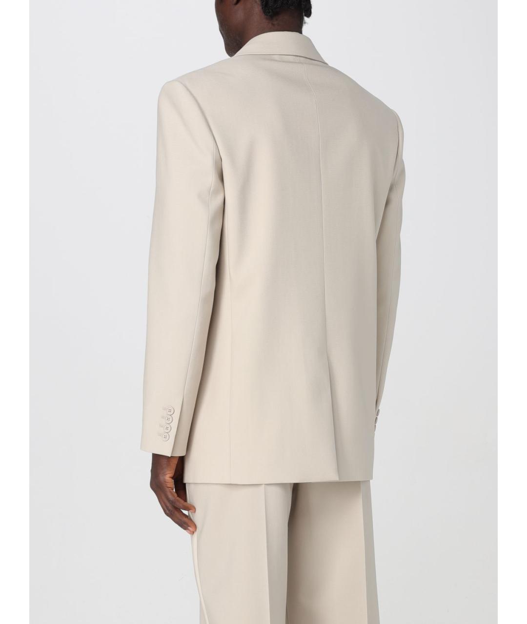 SAINT LAURENT Бежевый пиджак, фото 4