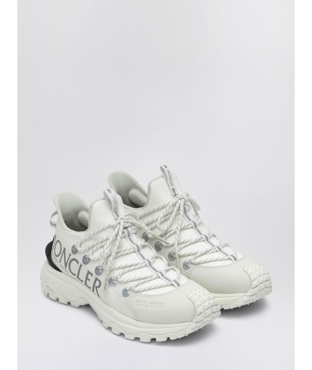 MONCLER Белые синтетические кроссовки, фото 4