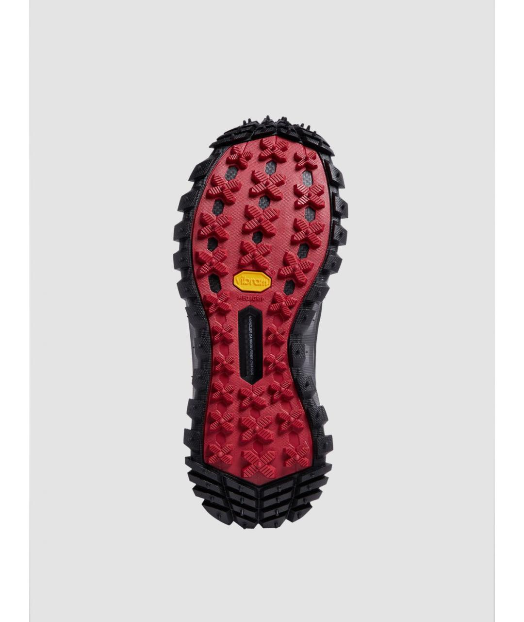 MONCLER Черные синтетические низкие кроссовки / кеды, фото 5