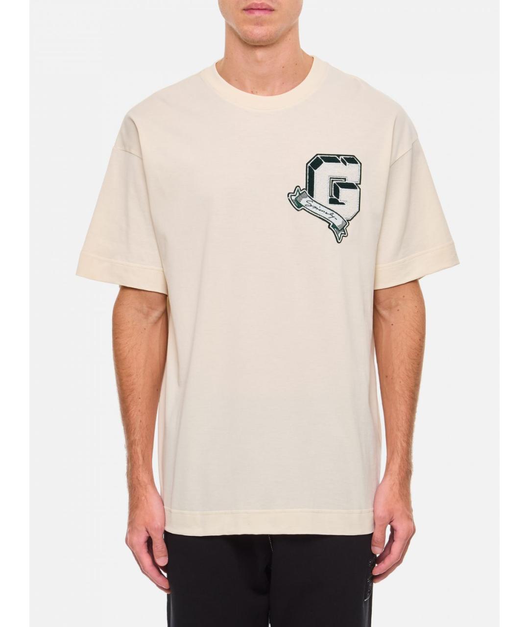 GIVENCHY Бежевая хлопковая футболка, фото 2
