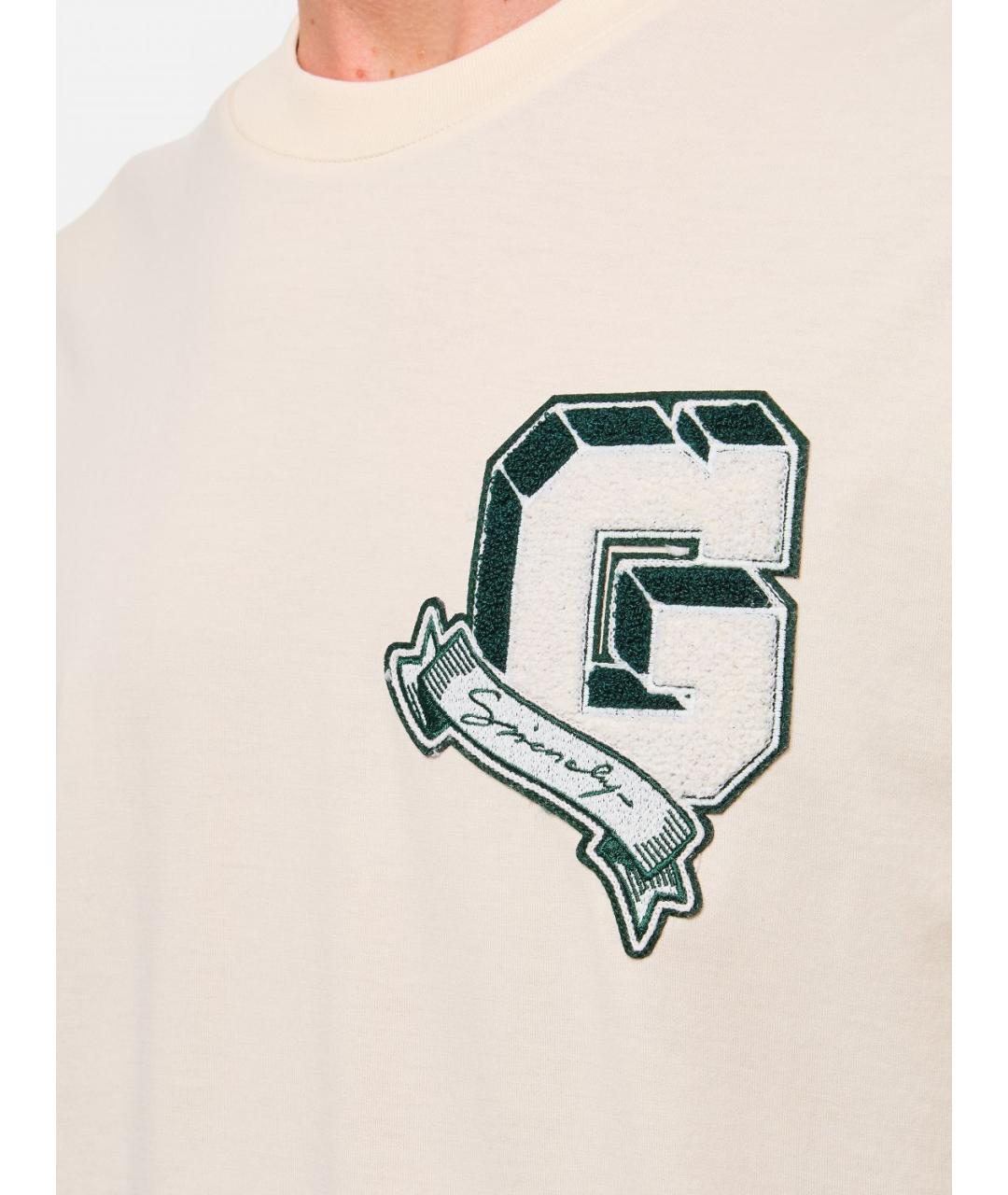GIVENCHY Бежевая хлопковая футболка, фото 5