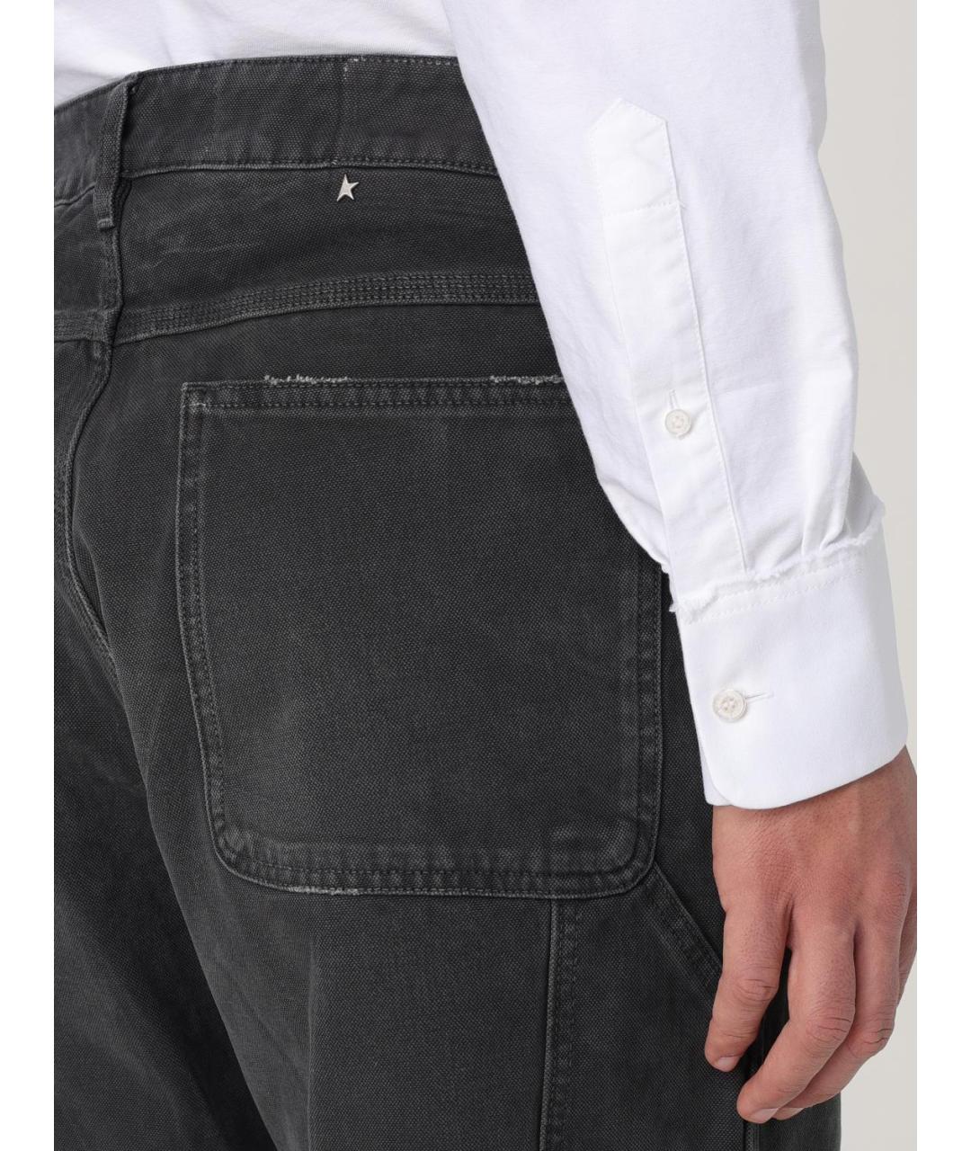 GOLDEN GOOSE DELUXE BRAND Черные хлопковые прямые джинсы, фото 6