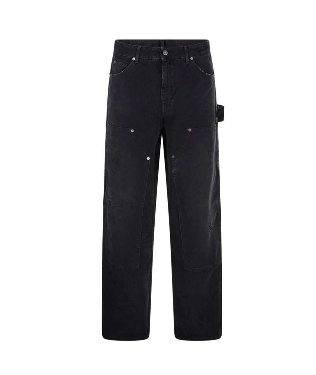 GOLDEN GOOSE DELUXE BRAND Черные хлопковые прямые джинсы, фото 1