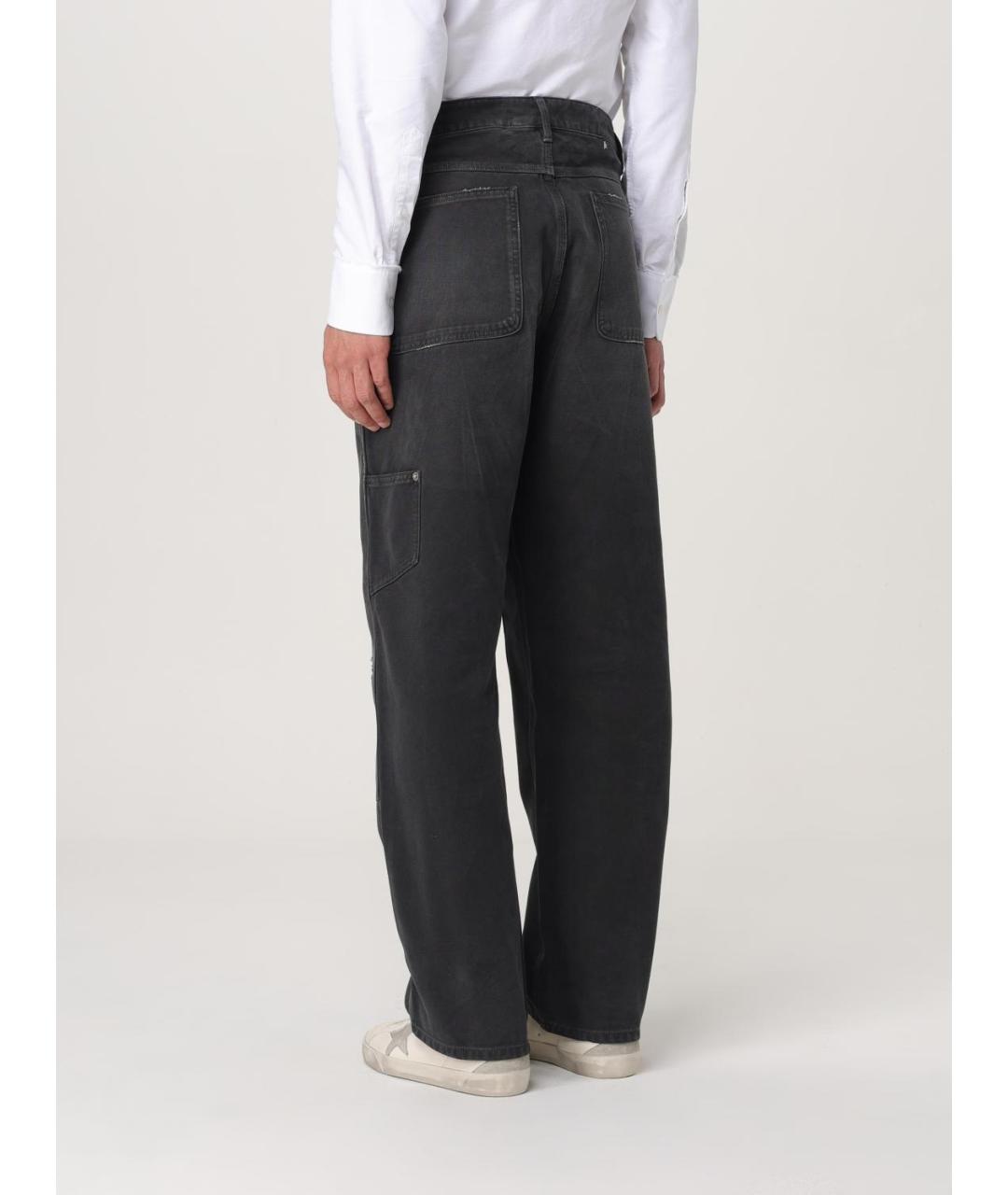 GOLDEN GOOSE DELUXE BRAND Черные хлопковые прямые джинсы, фото 4
