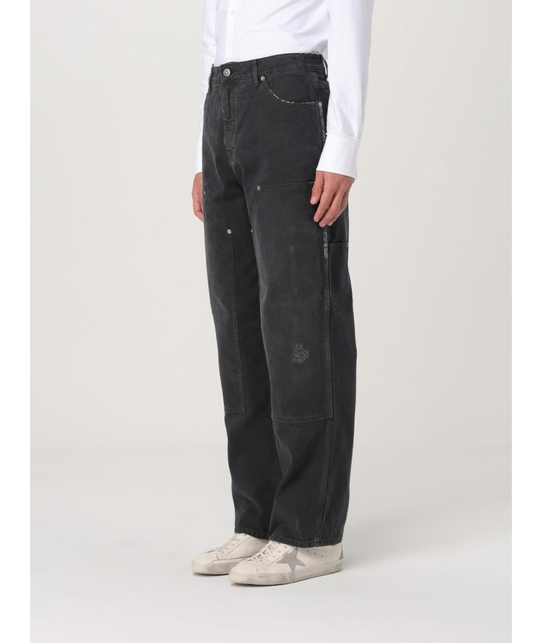 GOLDEN GOOSE DELUXE BRAND Черные хлопковые прямые джинсы, фото 5