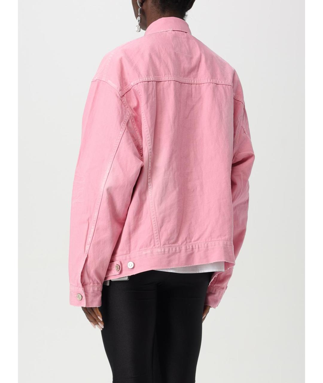 BALENCIAGA Розовая хлопковая куртка, фото 4