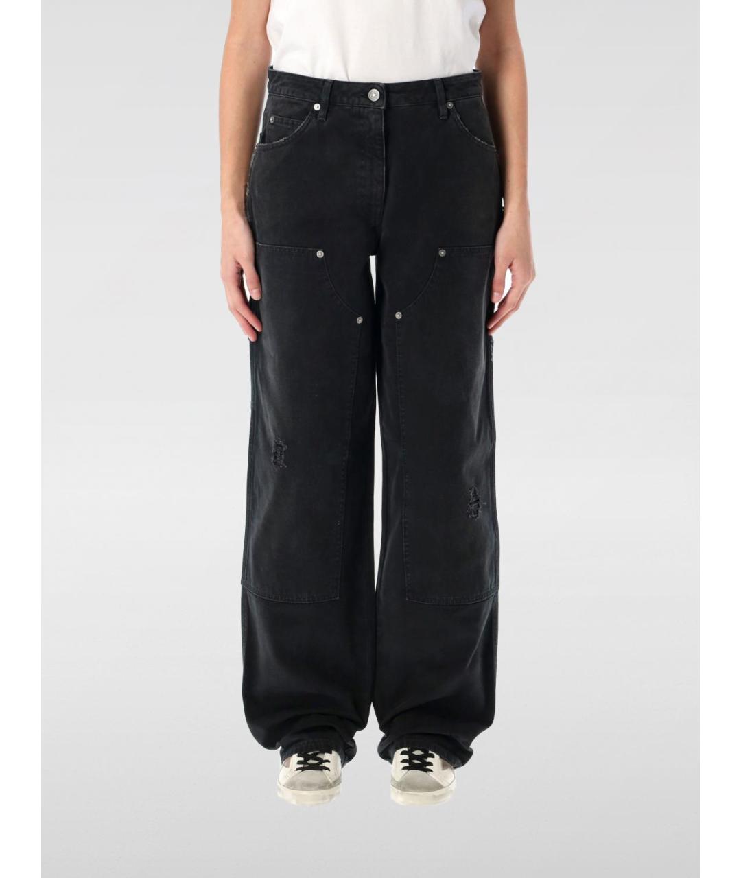 GOLDEN GOOSE DELUXE BRAND Черные прямые джинсы, фото 2