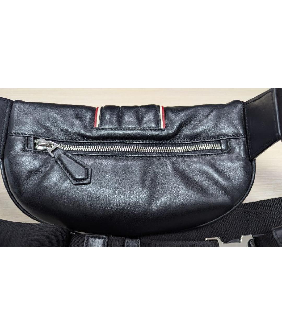 BALLY Черная кожаная поясная сумка, фото 2