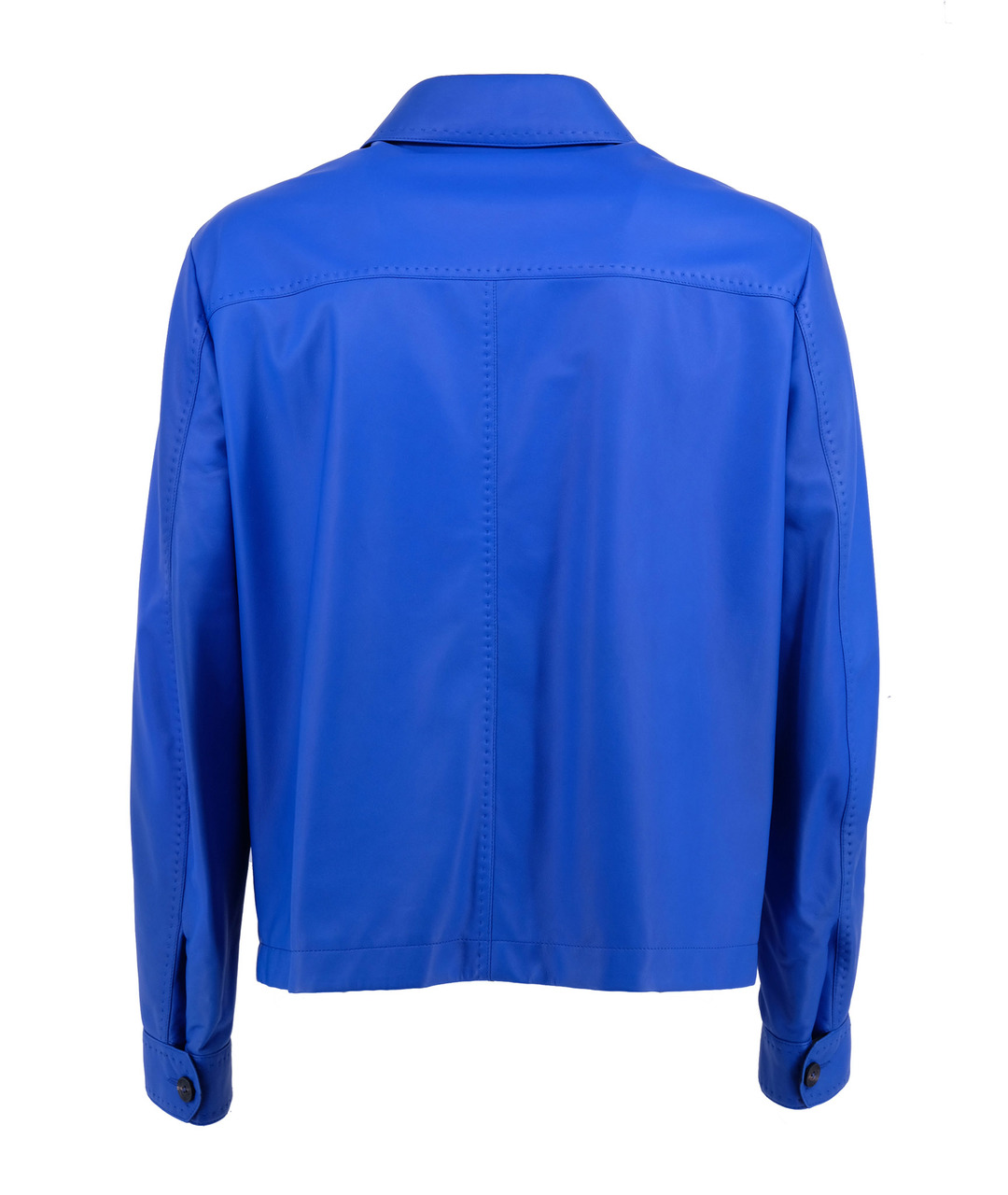 BRIONI Синяя кожаная куртка, фото 2