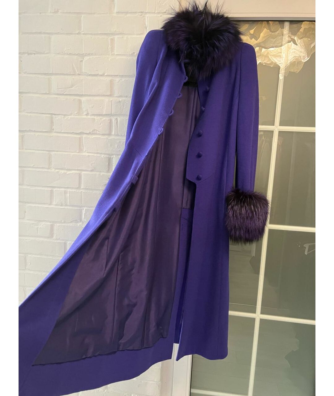 M.MEERSTEIN Фиолетовое кашемировое пальто, фото 8