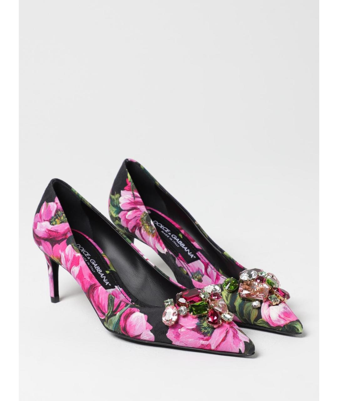 DOLCE&GABBANA Мульти текстильные туфли, фото 2