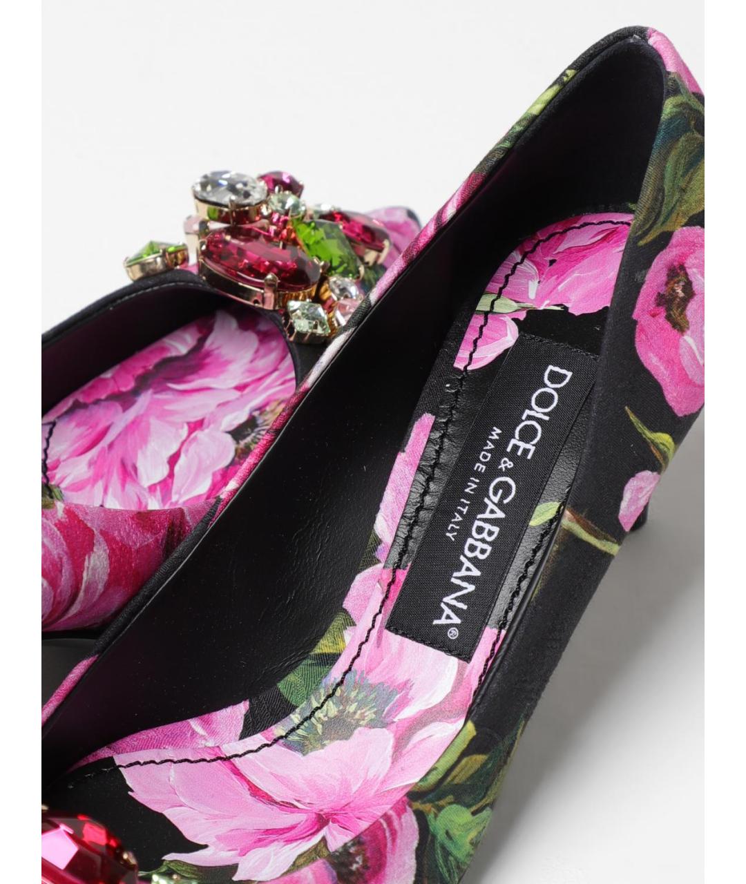 DOLCE&GABBANA Мульти текстильные туфли, фото 4