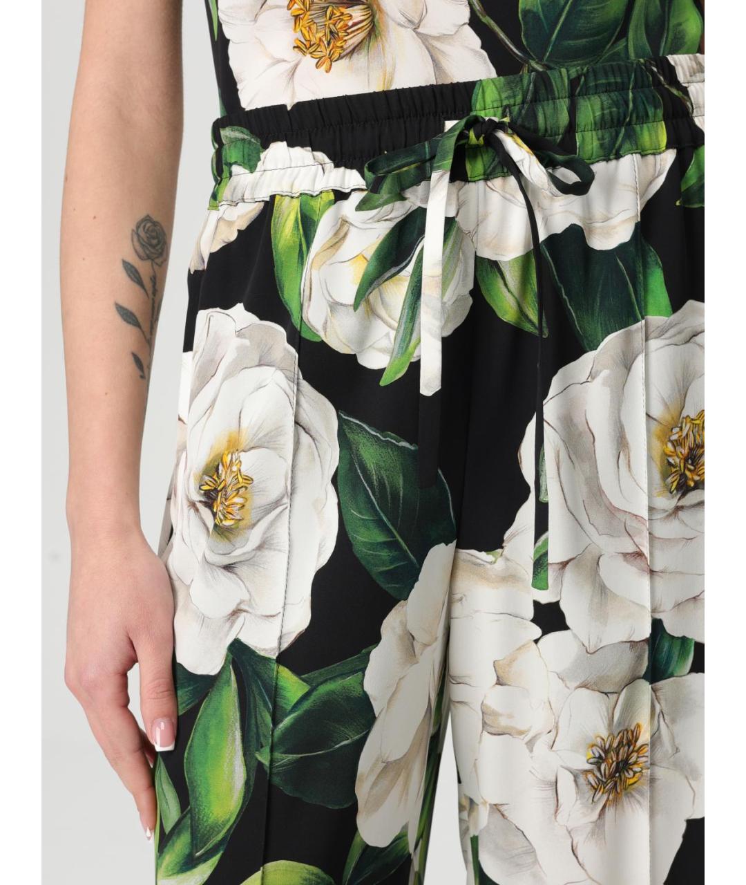 DOLCE&GABBANA Мульти хлопко-эластановые прямые брюки, фото 6
