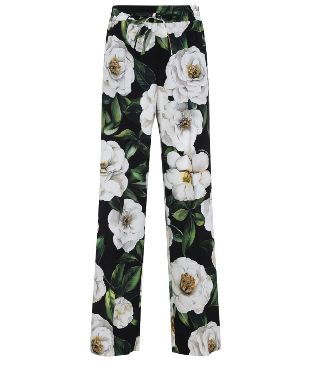 DOLCE&GABBANA Мульти хлопко-эластановые прямые брюки, фото 1
