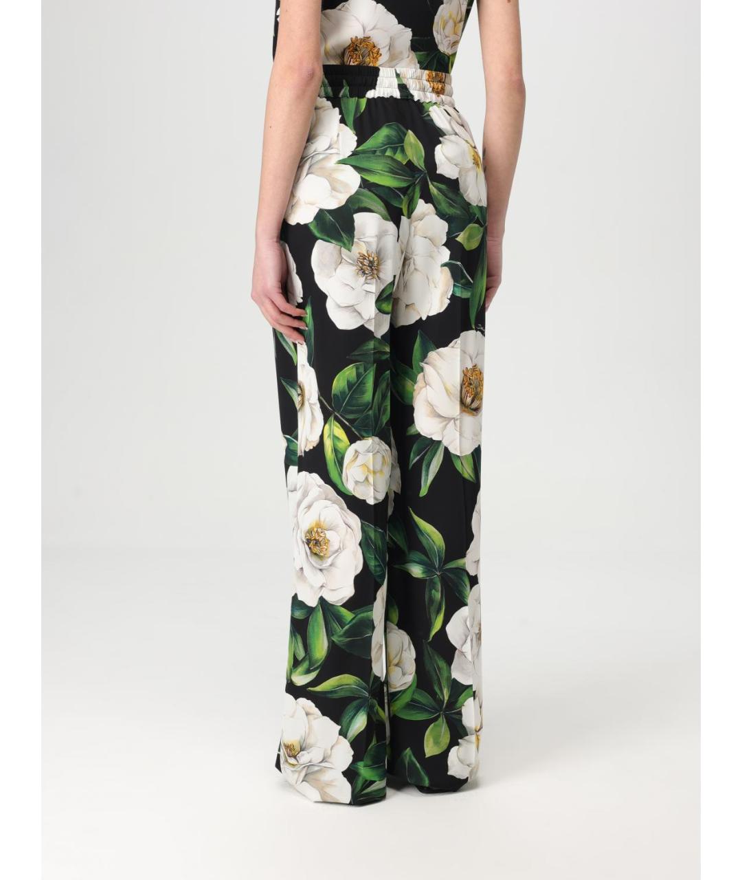 DOLCE&GABBANA Мульти хлопко-эластановые прямые брюки, фото 4