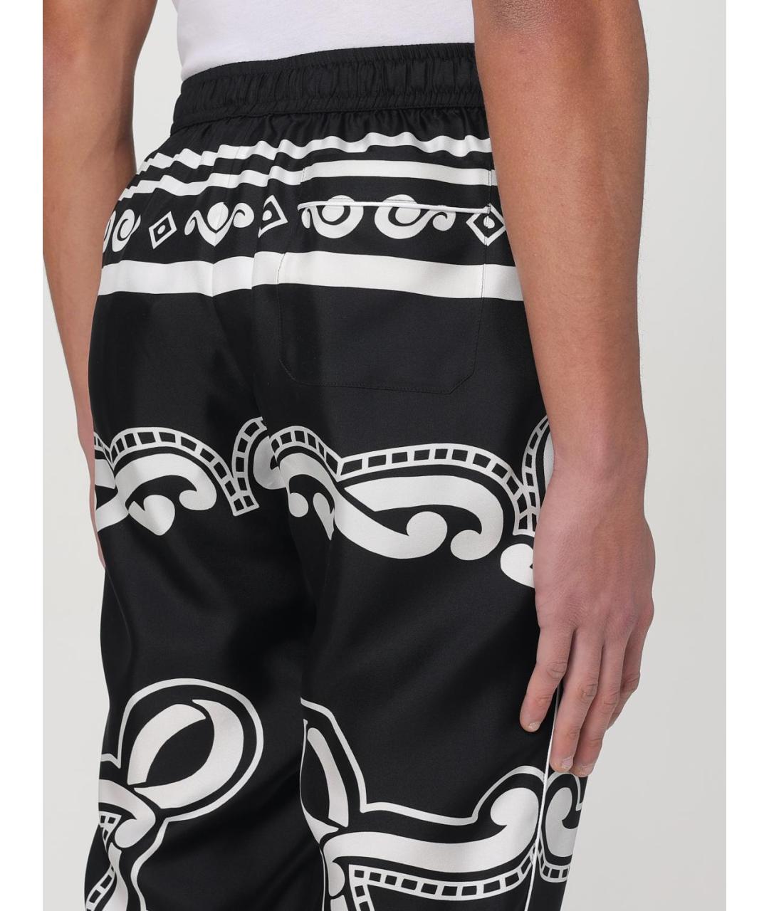 DOLCE&GABBANA Мульти шелковые повседневные брюки, фото 6