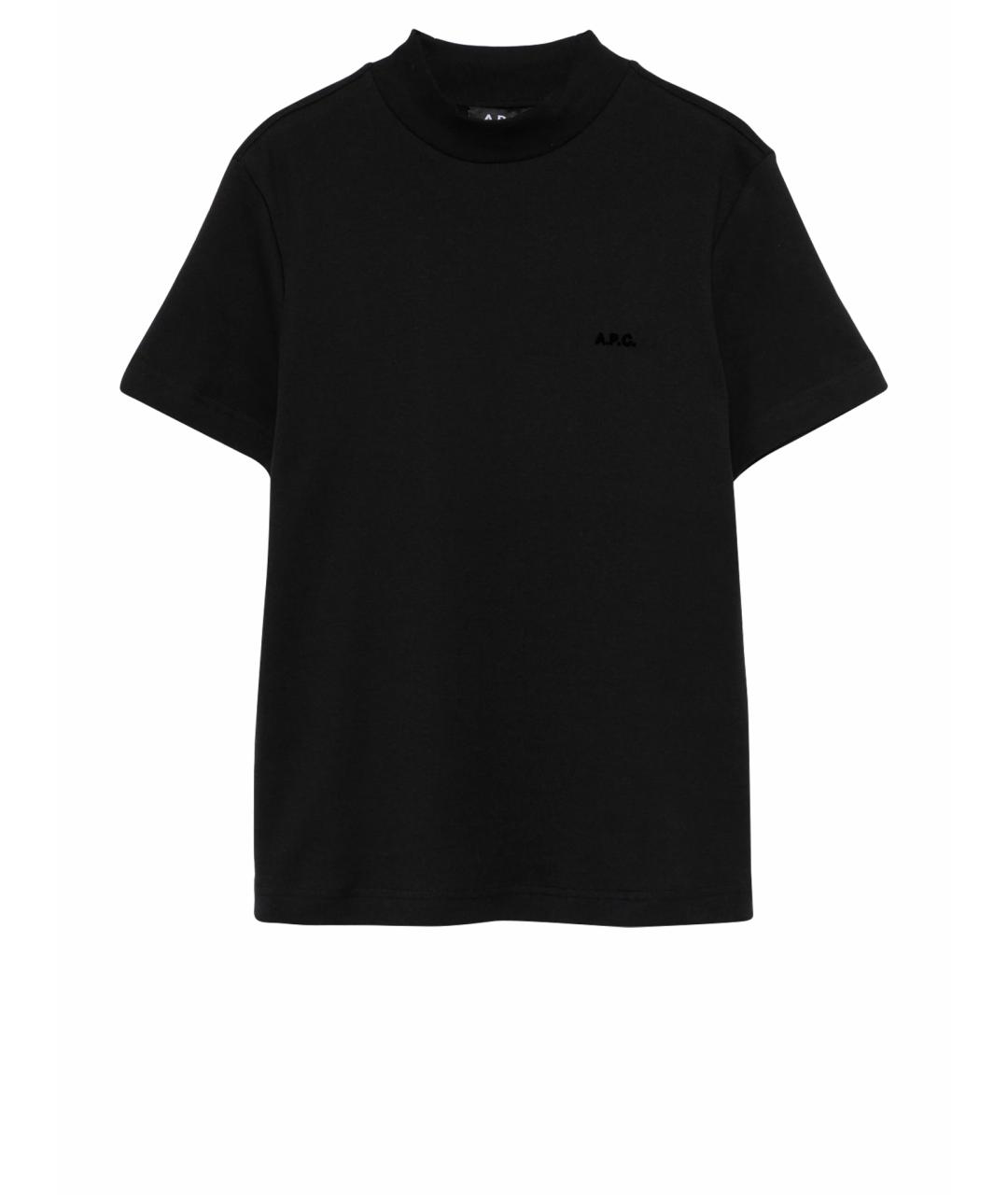 A.P.C. Черная хлопковая футболка, фото 1
