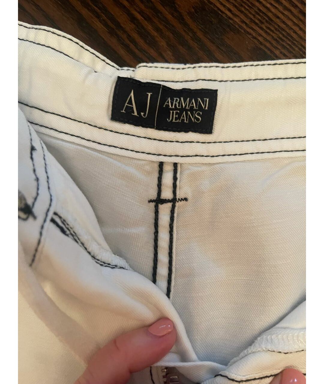 ARMANI JEANS Белые льняные шорты, фото 2