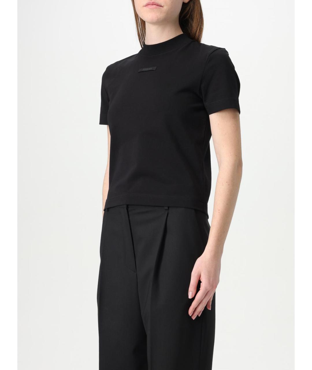JACQUEMUS Черная хлопковая футболка, фото 4