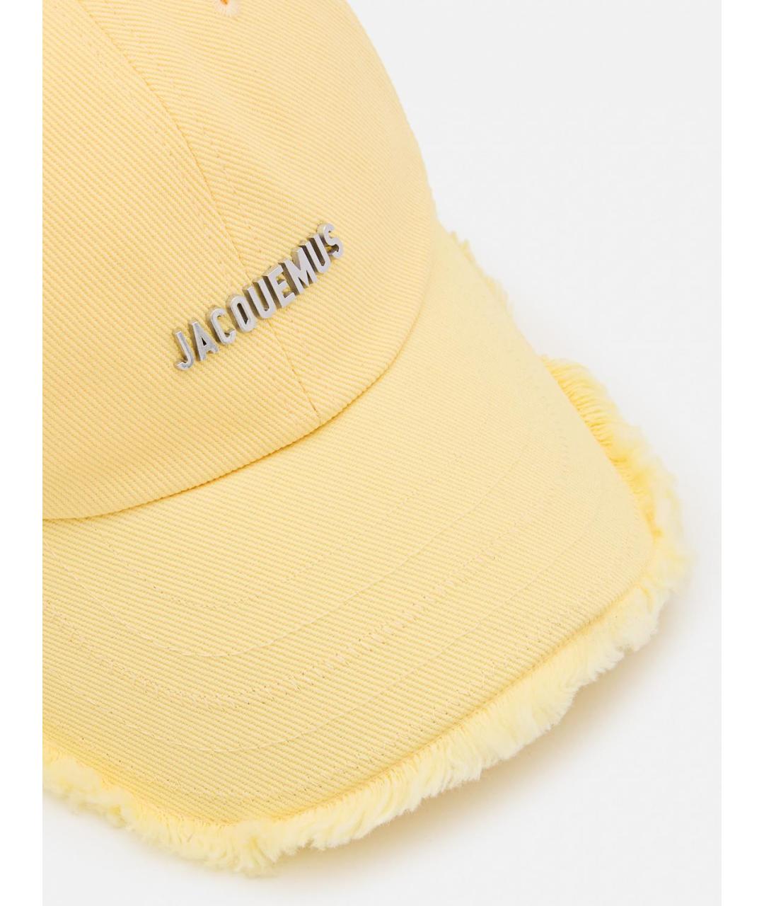 JACQUEMUS Желтая хлопковая кепка, фото 2