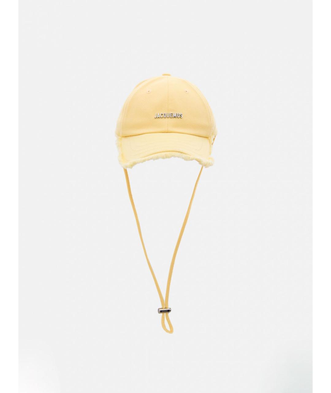 JACQUEMUS Желтая хлопковая кепка, фото 1