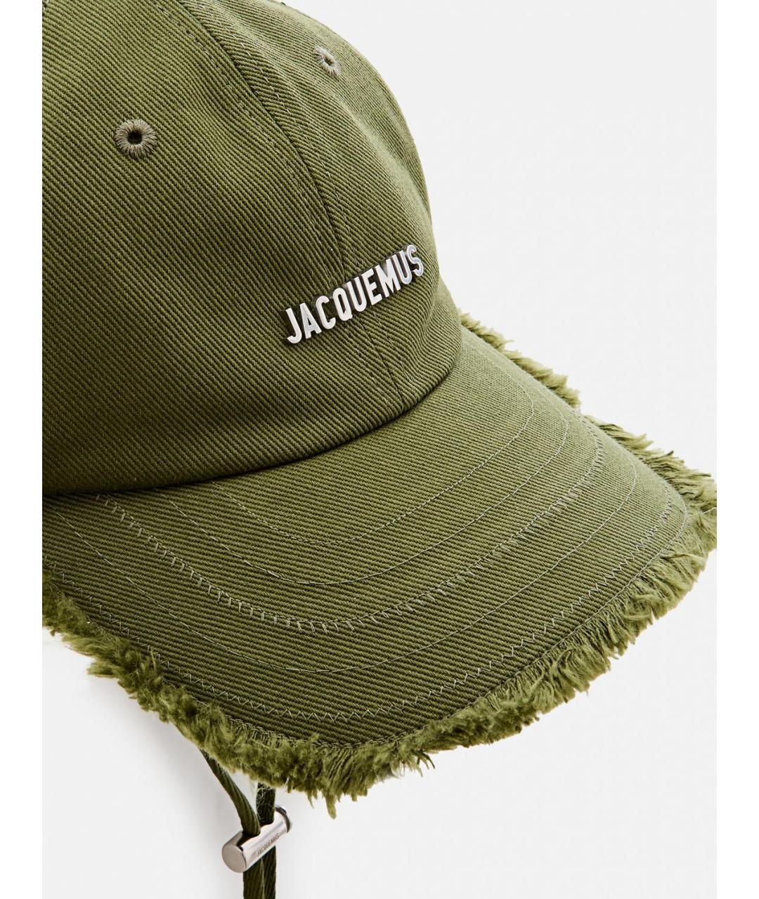 JACQUEMUS Зеленая хлопковая кепка, фото 2