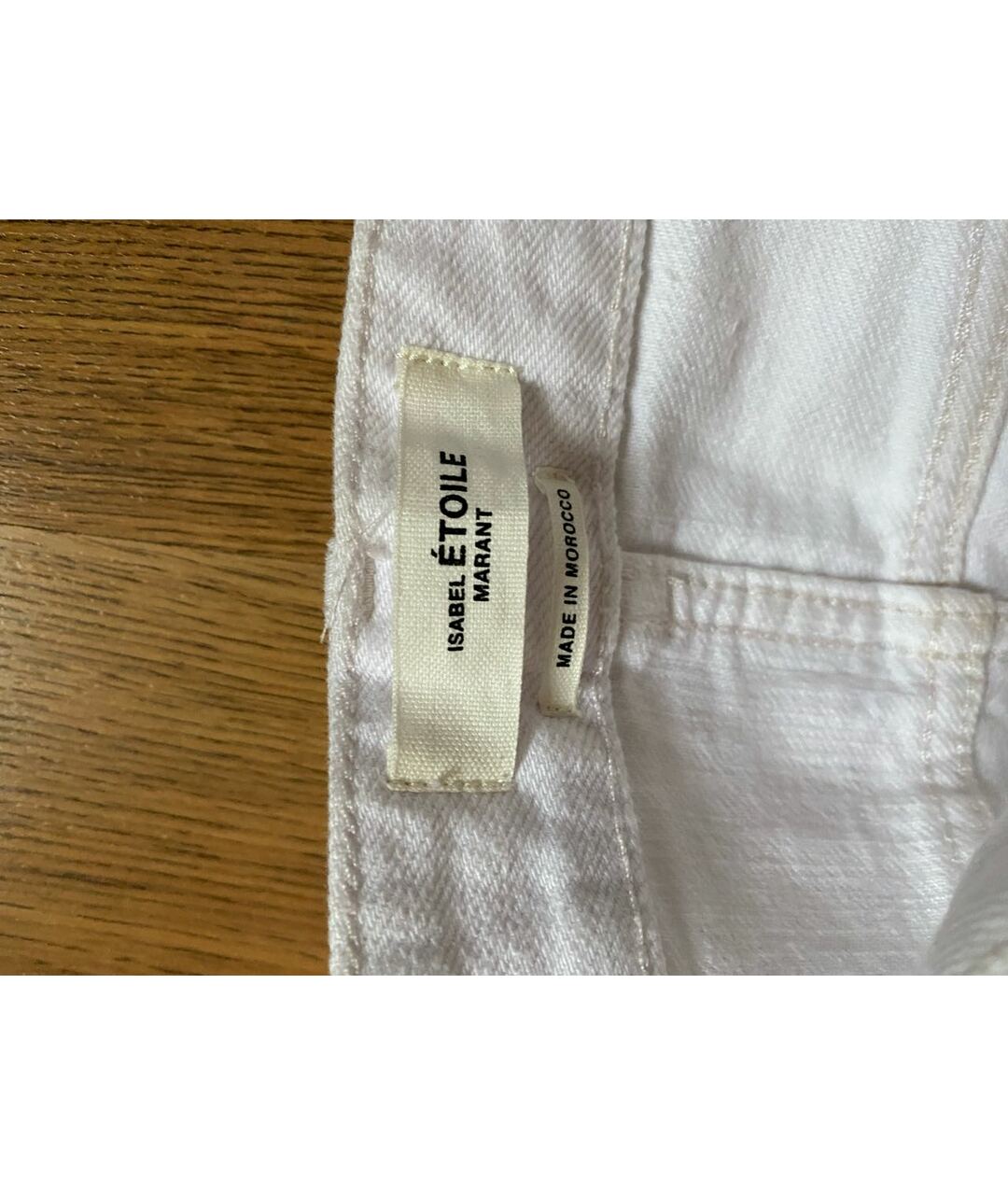 ISABEL MARANT ETOILE Белые хлопковые джинсы слим, фото 3