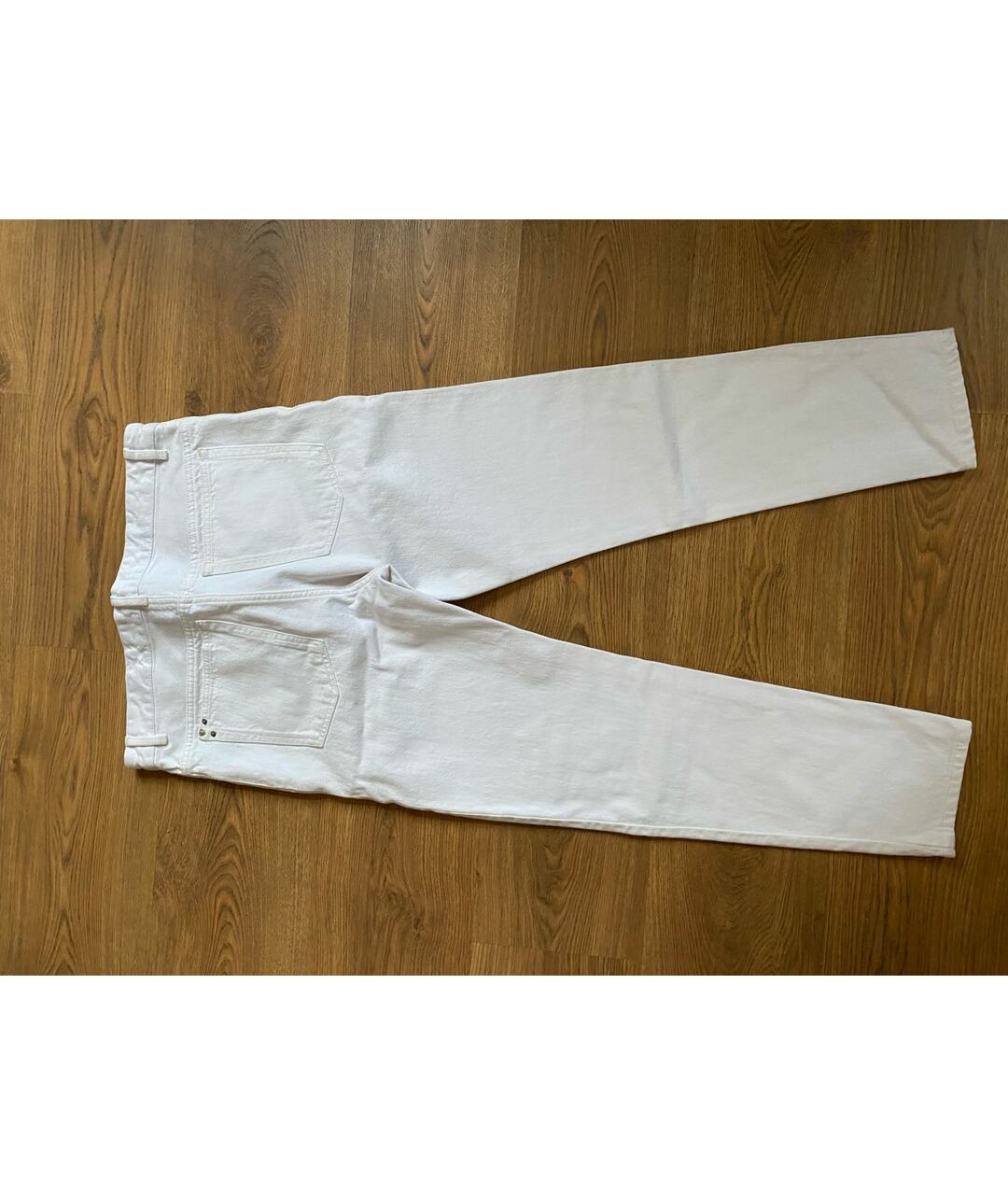 ISABEL MARANT ETOILE Белые хлопковые джинсы слим, фото 2