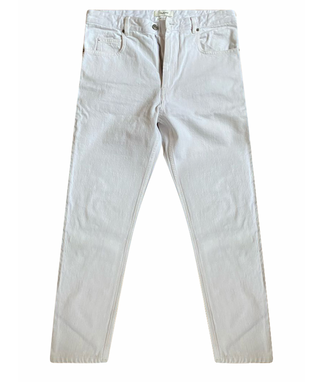 ISABEL MARANT ETOILE Белые хлопковые джинсы слим, фото 1