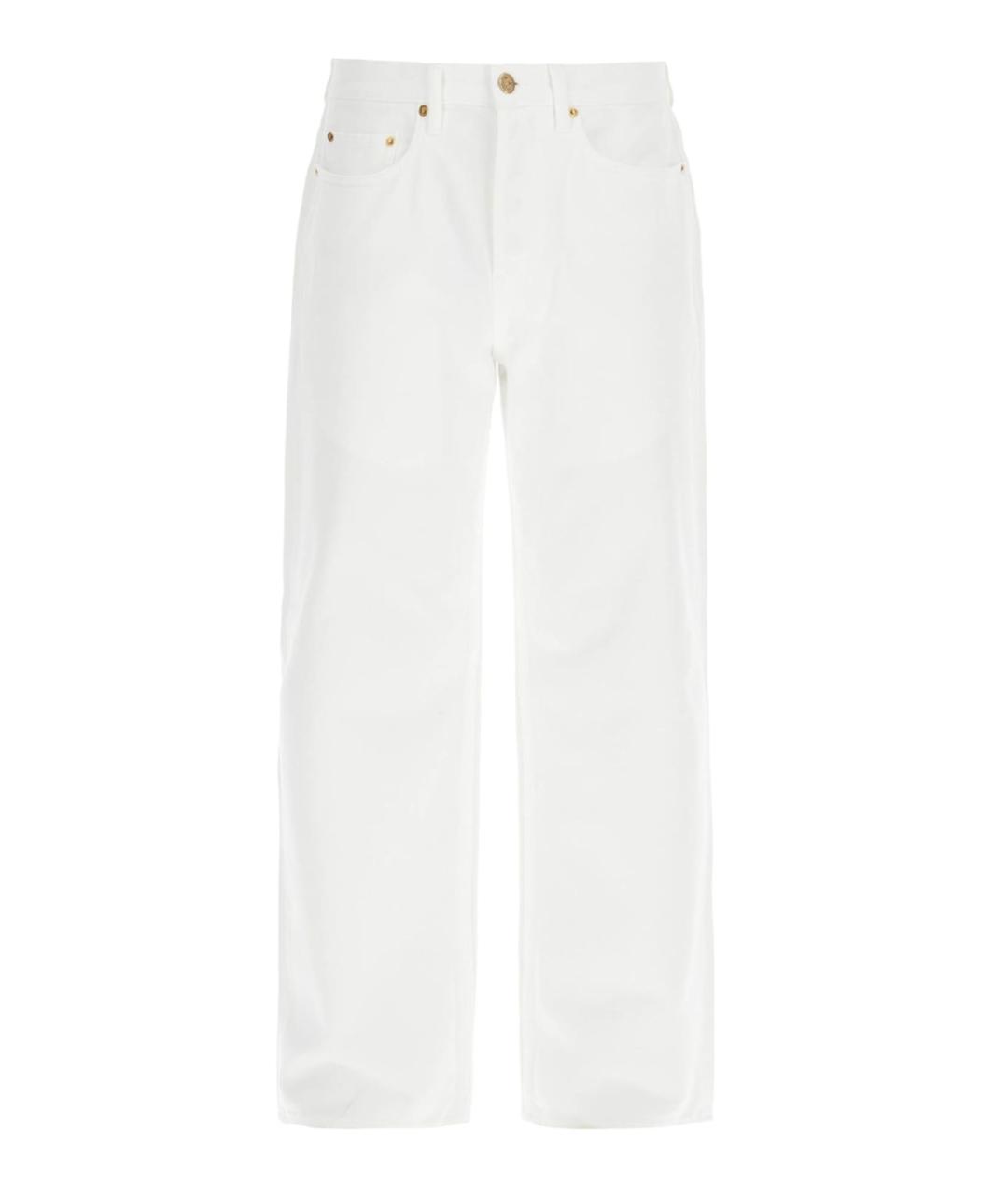 GOLDEN GOOSE DELUXE BRAND Белые хлопковые прямые джинсы, фото 1