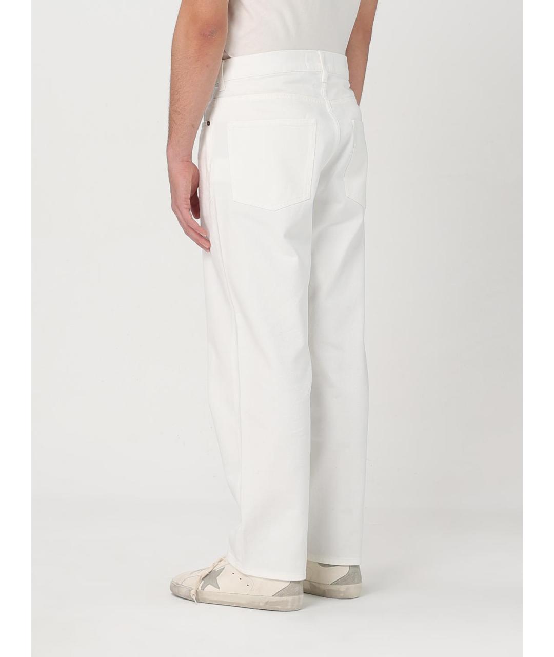GOLDEN GOOSE DELUXE BRAND Белые хлопковые прямые джинсы, фото 4