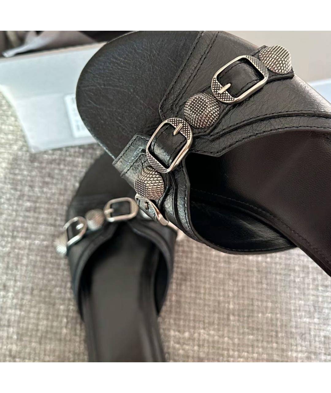 BALENCIAGA Черные шлепанцы, фото 5