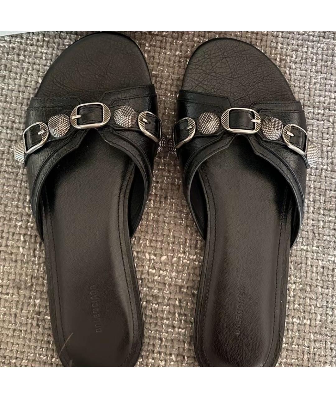 BALENCIAGA Черные шлепанцы, фото 4