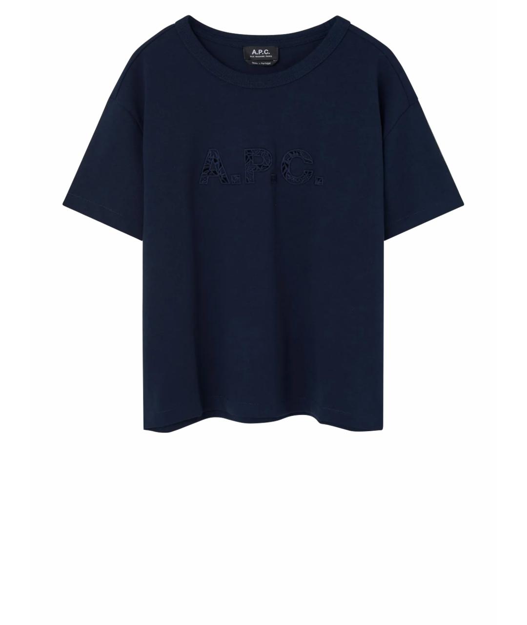 A.P.C. Темно-синяя футболка, фото 1