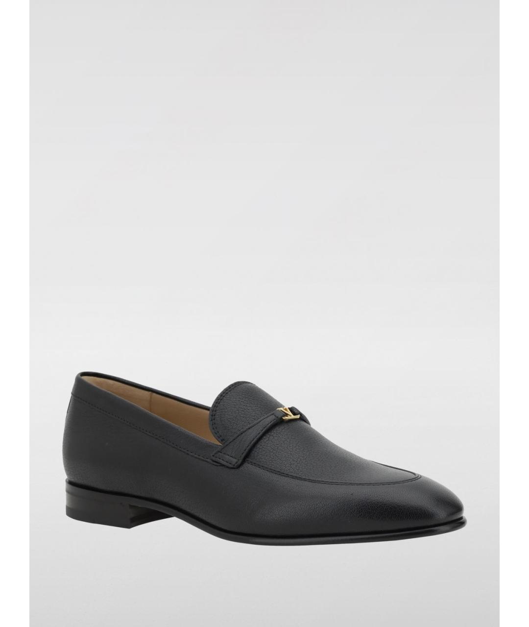 VALENTINO Черные кожаные лоферы, фото 2