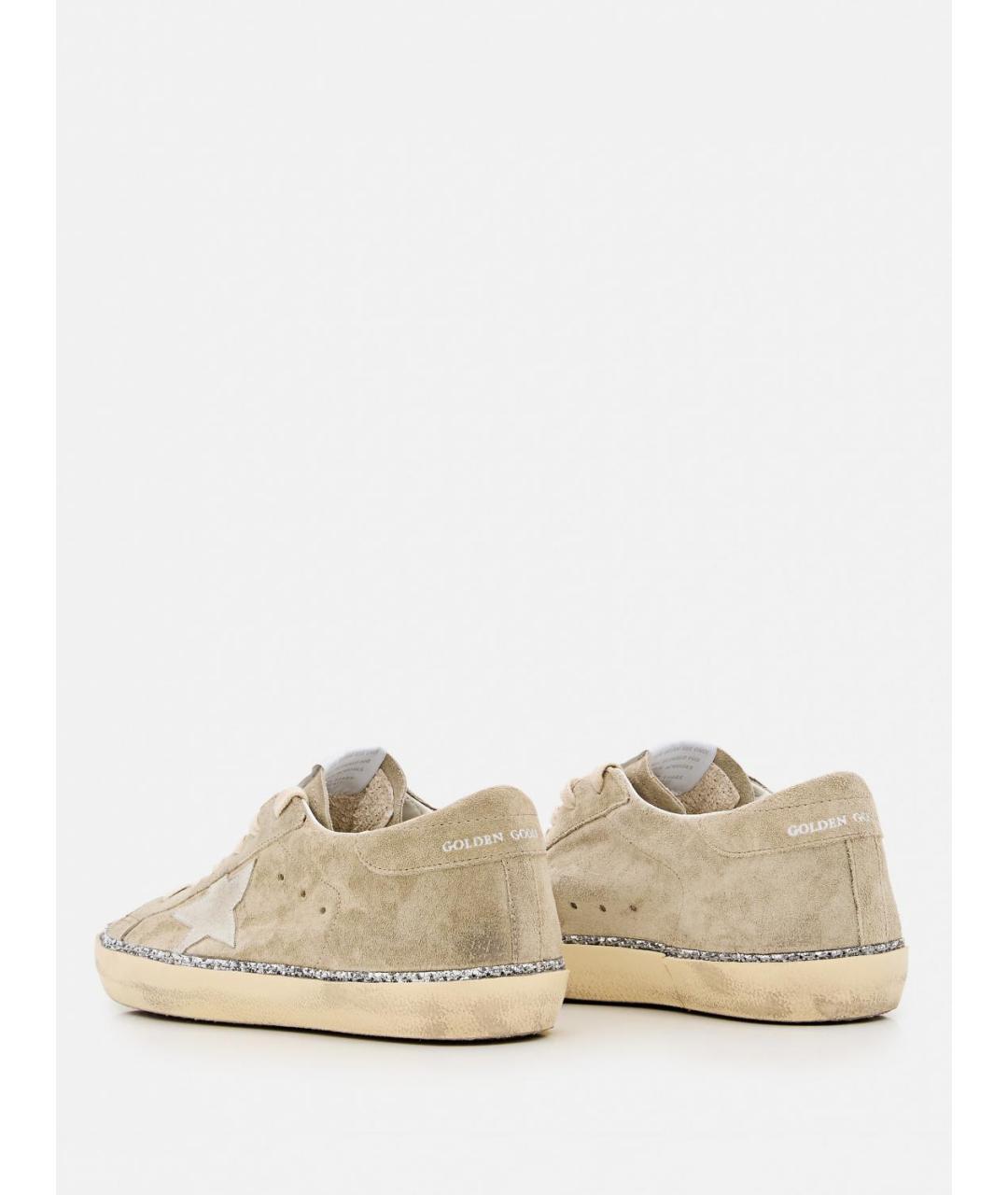 GOLDEN GOOSE DELUXE BRAND Бежевые кожаные кеды, фото 3