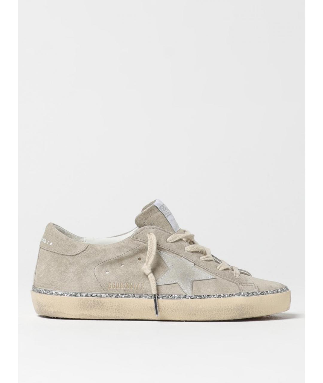 GOLDEN GOOSE DELUXE BRAND Бежевые кожаные кеды, фото 5